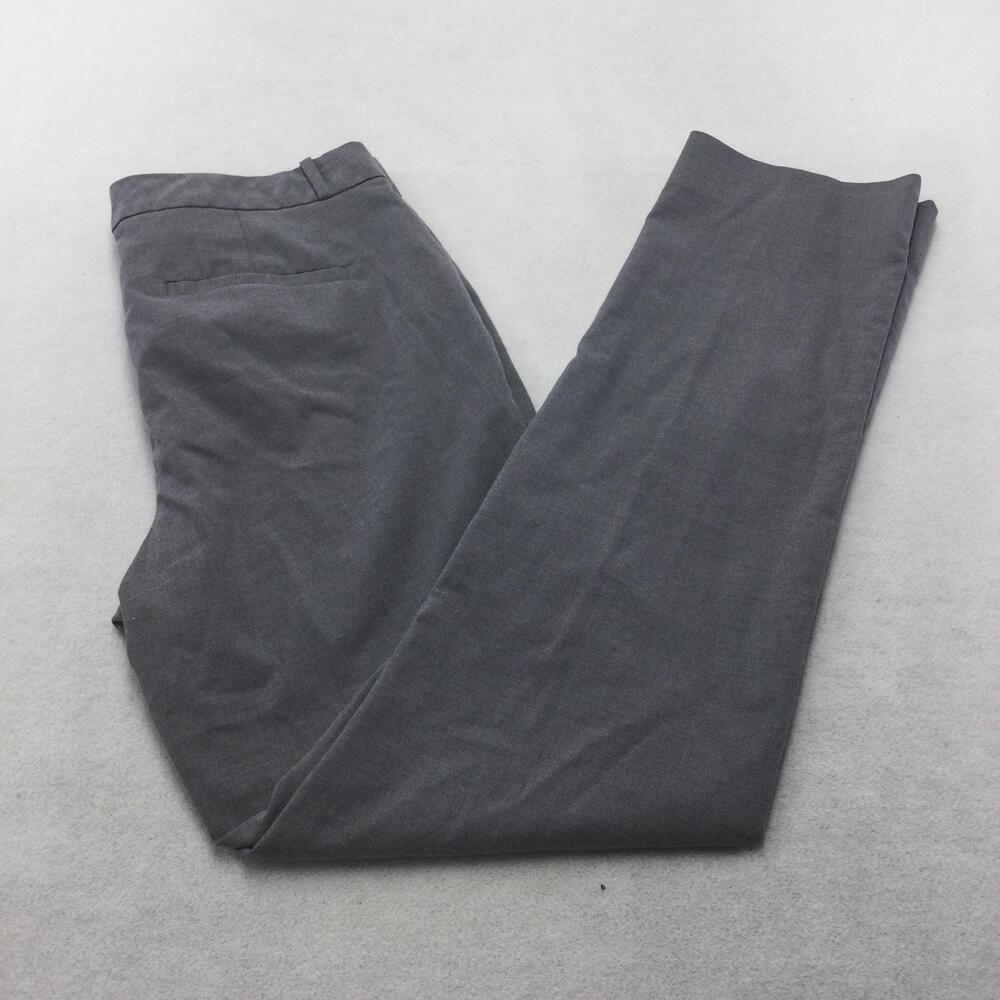 Banana Republic Dress Pants Womens 10 Tall Gray Ryan Fit Straight Leg Stretch